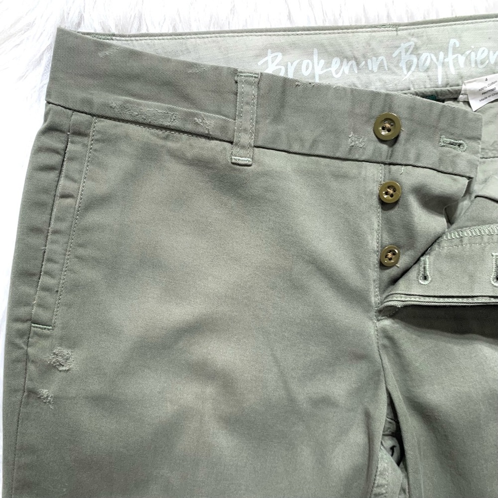 SOLD-Crew Boyfriend Distressed Chino Pants - Picture 5 of 9